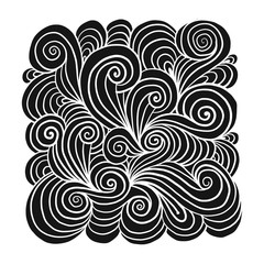 Fototapete - Abstract hand drawn ornament, background for your design