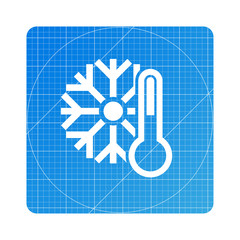 Sticker - Blueprint - Kalte Temperatur