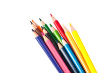 Color Pencils Isolated On A White Background