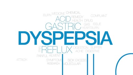 Canvas Print - Dyspepsia animated word cloud, text design animation. Kinetic typography.