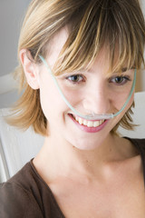 Wall Mural - model oxygen therapy is a treatment that has the aim to bring oxygen to a person oxygen therapy enab