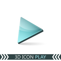 Poster - 3D icon play.