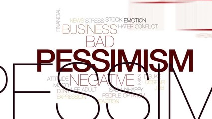 Canvas Print - Pessimism animated word cloud, text design animation. Kinetic typography.