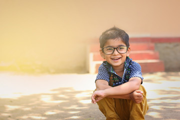 Indian Child wearing eyeglasses