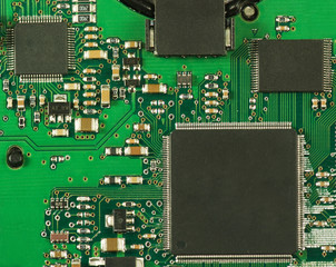 Wall Mural -  image of microcircuit closeup