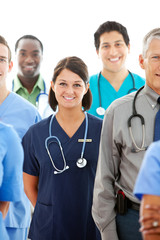 Wall Mural - Doctors: Female Doctor with Group of Medical Professionals