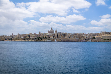 Poster - Valletta skyline from Sliema with Basilica of Our Lady of Mount Carmel - Valletta, Malta