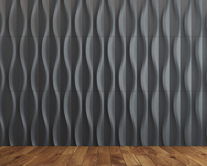 Poster - Black wave background room