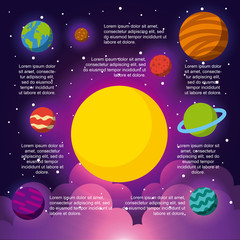 Poster - solar system flat icon vector illustration design graphic