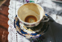 Empty Vintage Coffee Cup