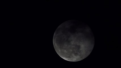 Wall Mural - The full moon is enlarged and black clouds blew through.