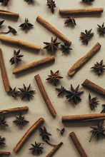 Anise And Cinnamon Sticks