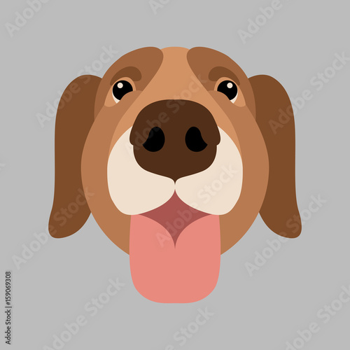 Dog Face Vector Illustration Style Flat Cartoon Buy This Stock Vector And Explore Similar Vectors At Adobe Stock Adobe Stock