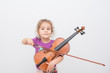 kid girl playing violin