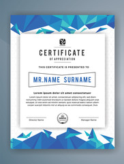 Multipurpose Modern Professional Certificate Template Design for Print. Vector illustration.