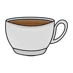 Sticker - scribble coffee cup cartoon vector graphic design