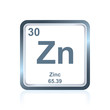 Chemical element zinc from the Periodic Table