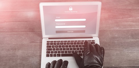 Poster - Composite image of online banking
