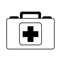 Wall Mural - black icon medical bag cartoon vector graphic design