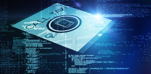 Poster - Composite image of blue data