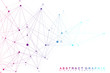 © BAIVECTOR - Geometric graphic background molecule and communication. Big data complex with compounds. Perspective backdrop. Minimal array. Digital data visualization. Scientific cybernetic vector illustration.