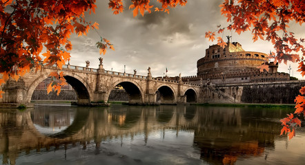 Wall Mural - Roman castle in autumn