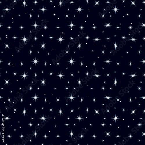 Celestial Seamless Background With Multiple Sparkling Stars Glittering On Dark Blue Sky In The Night Buy This Stock Vector And Explore Similar Vectors At Adobe Stock Adobe Stock