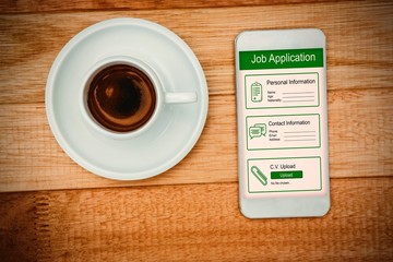 Poster - Composite image of informations for job application