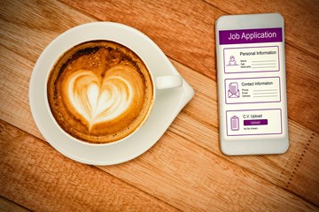 Poster - Composite image of informations for job application