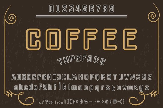 font.script.typeface vector