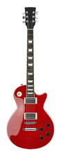 Red Maple Electric Guitar Isolated On White Background. 3D Illustration.
