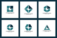 Set Of Shape Logo Template Design