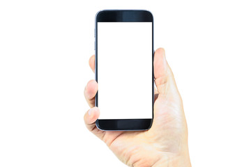 Wall Mural - blank smartphone in the hand.