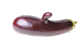 Aubergine with finger