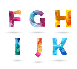 Wall Mural - Abstract colorful capital letters set.