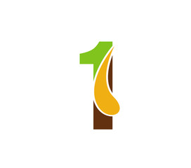 Number one 1 logo icon template
