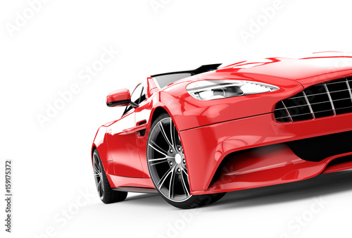 red-luxury-car-isolated-on-a-white-background