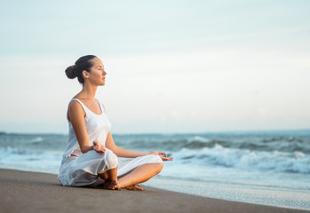 Wall Mural - Yoga in summer