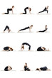 Morning yoga sequence of 12 poses