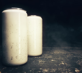 Poster - Two beer beverage on grunge background