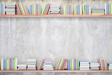 Poster - Books on concrete background