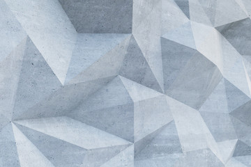 Aufkleber - concrete polygonal wall