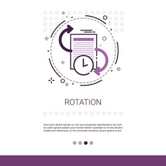 Poster - Rotation Update Application Process Web Banner With Copy Space Vector Illustration