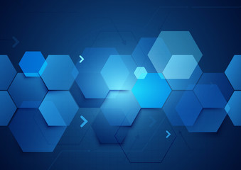 Aufkleber - Abstract geometric and shiny technology concept background