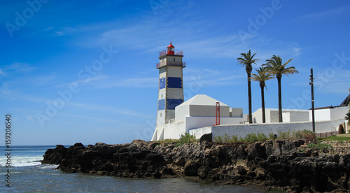 Zdjęcie XXL Latarnia morska Santa Marta w Cascais, Portugalia.