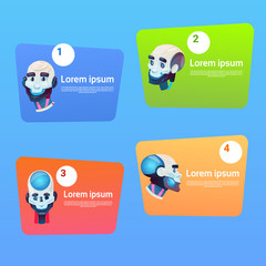 Poster - Chat Bot Robot Virtual Assistance Element Of Website Or Mobile Applications Artificial Intelligence Concept Flat Vector Illustration