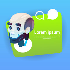 Poster - Chat Bot Robot Virtual Assistance Element Of Website Or Mobile Applications Artificial Intelligence Concept Flat Vector Illustration
