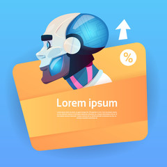Poster - Chat Bot Robot Virtual Assistance Element Of Website Or Mobile Applications Artificial Intelligence Concept Flat Vector Illustration