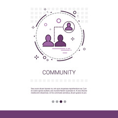 Poster - Community People Group Social Network Communication Web Banner With Copy Space Vector Illustration