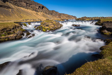 Roadside Rapids Near Foss A Sidu, Iceland